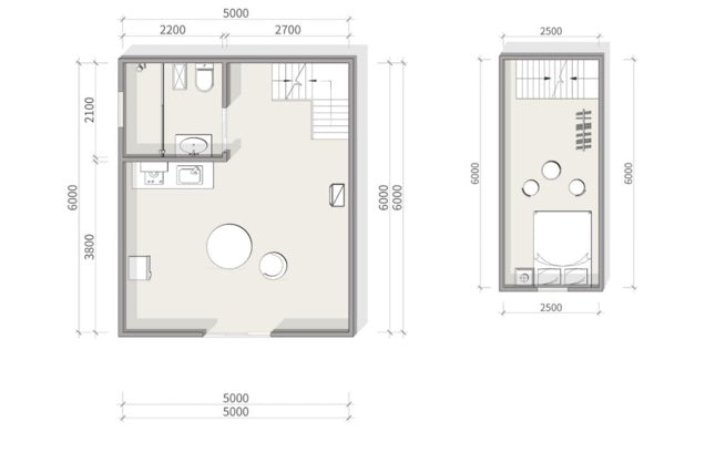 Casa in legno 45 mq (777 mq) con vetrata e bagno