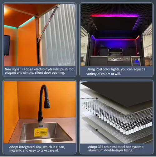 Blocco cucina Glamping con grill lavabo piano lavoro