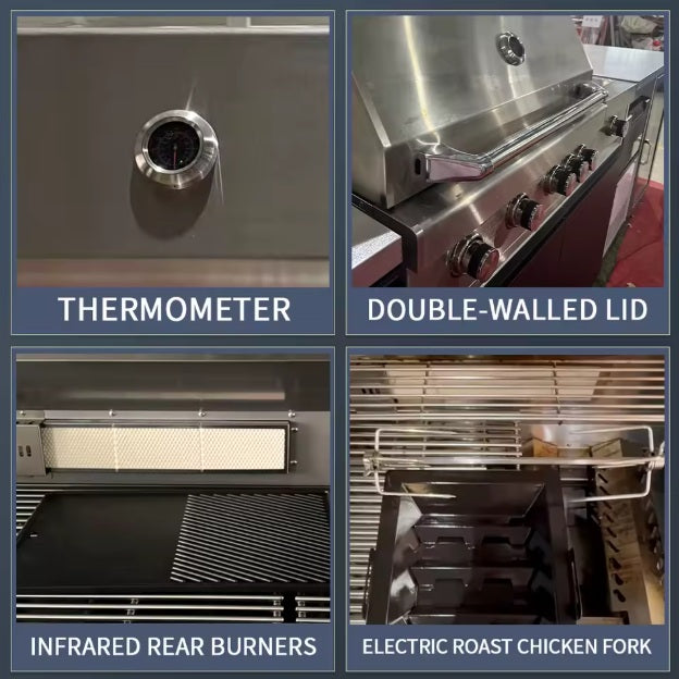 Blocco cucina Glamping con grill lavabo piano lavoro