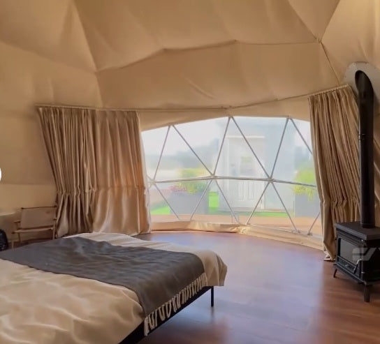 Cupola Glamping struttura Alluminio e PVC 36mq