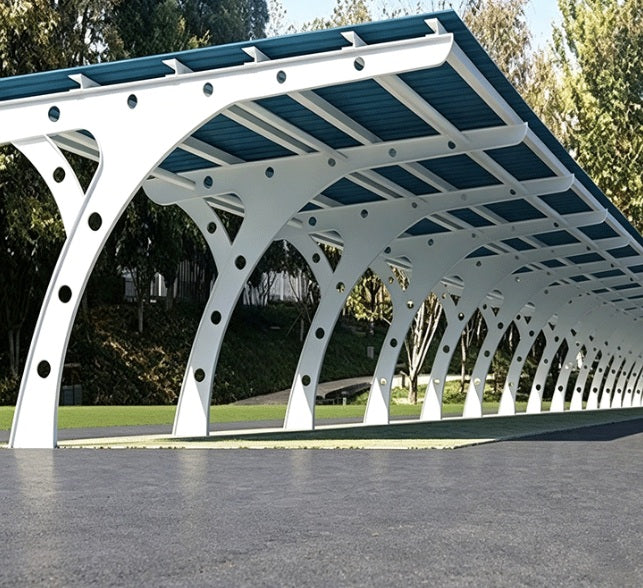 Carport 2 posti auto Tettoia No pannelli solari mq 20