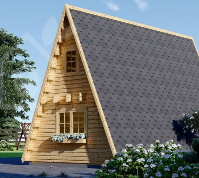 Casa in legno con bagno e soppalco su disegno metri quadri 37