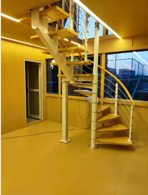 Casa in legno con soppalco e dehor su disegno metri quadri 48
