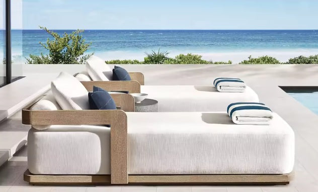Letto in teak di lusso 2 da esterno piscina hotel