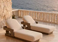 Sdraio Letto in teak di lusso 2 da esterno piscina hotel